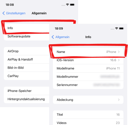 iPhone Bluetooth Name ändern