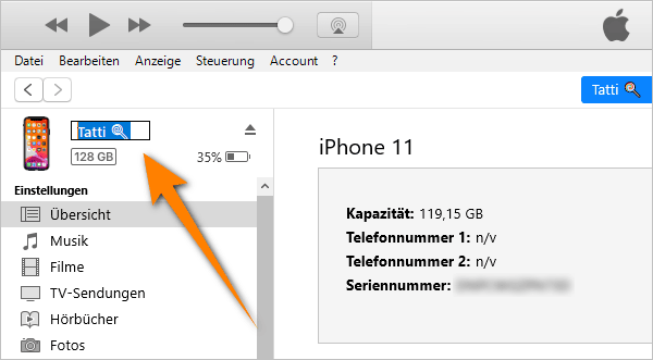 iPhone Gerätename ädnern so geht es