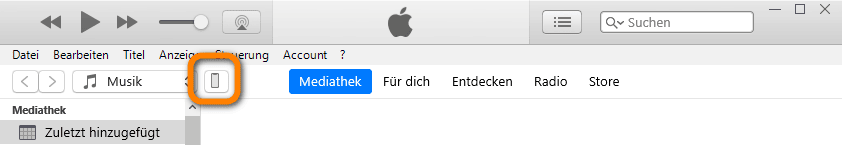 iTunes iPhone Backup Gerät Symbol