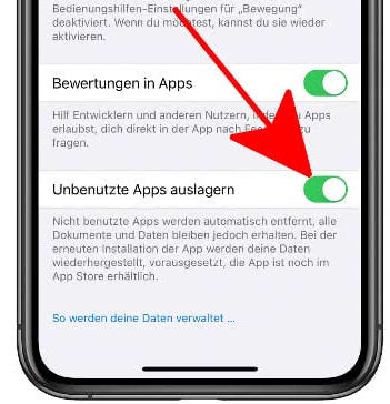 iPhone apps auslagern