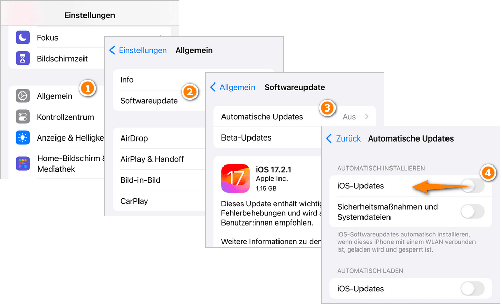iOS Update abbrechen - Update ausschalten