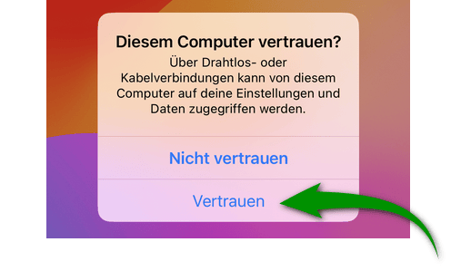 Computer vertrauen auswählen