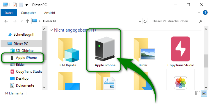 iTunes erkennt iPhone nicht - als Laufwerk da