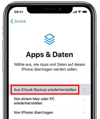 iCloud Backup auf neues iPhone laden Anleitung