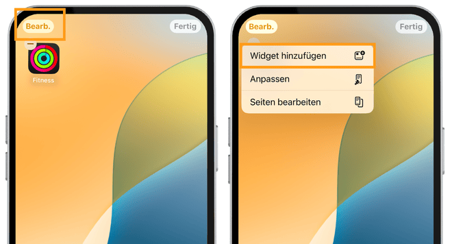 Batterie-Widget auf iPhone hinzufügen  