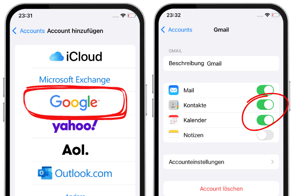 Daten von iPhone auf Android übertragen ohne Kabel