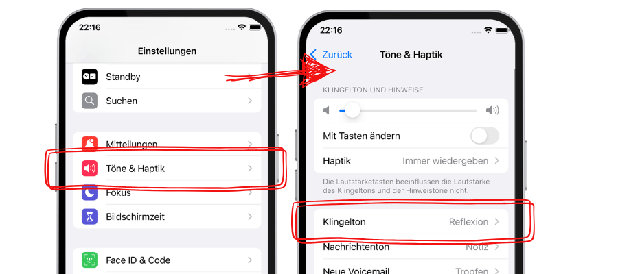 Klingelton iPhone ändern Einstellungen