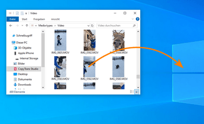 iPhone Bildschirmaufnahme auf PC kopieren