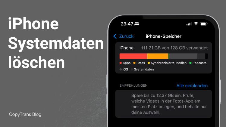 iPhone Systemdaten löschen: alle Methoden