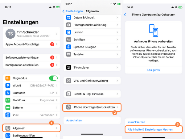 iPad komplett löschen