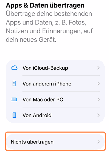 iPad ohne Apple ID einrichten